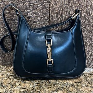 Chic Black Leather Shoulder Bag